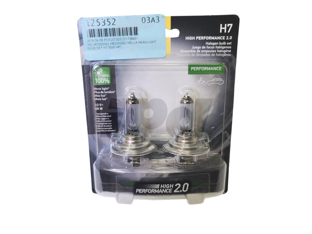 2.0 Performance Headlamp Bulb Kit - H7 for Volvo - Hella 211738401